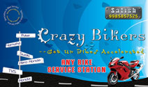 Crazy Bikers Zone Business Card